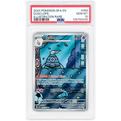Dusclops 2024 Pokemon Shrouded Fable Illustration Rare #69 PSA Authenticated 10 Card
