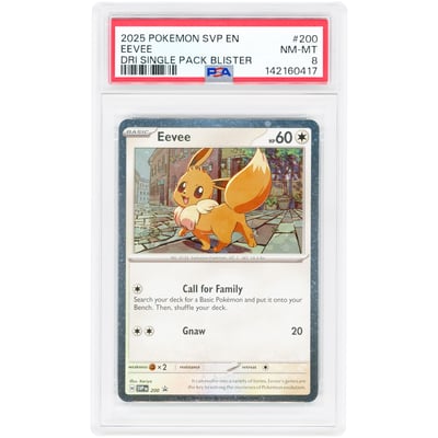 Eevee 2025 Pokemon Scarlet & Violet Cosmos Holo Promo #SVP 200 PSA Authenticated 8 Card