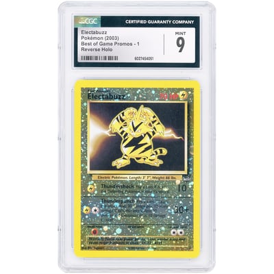 Electabuzz 2003 Pokemon Best of Game Promo #1 CGC Authenticated 9 Card