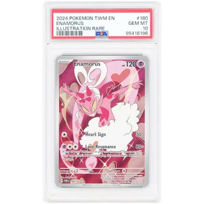 Enamorus 2024 Pokemon Twilight Masquerade Illustration Rare #180 PSA Authenticated 10 Card