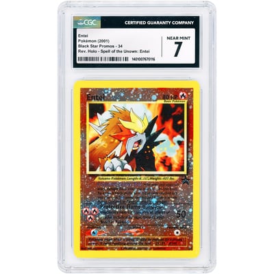 Entei 2001 Pokemon WoTC Promo #34 CGC Authenticated 7 Card