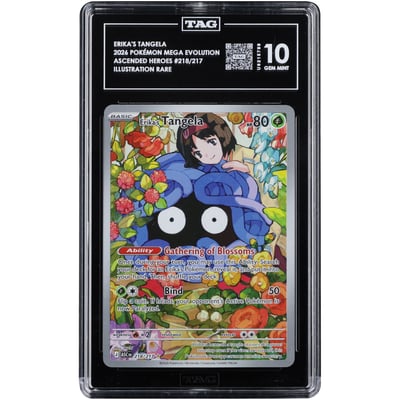 Erika's Tangela 2026 Pokemon Ascended Heroes Illustration Rare #218 TAG Authenticated 10 Card