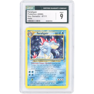 Feraligatr 2000 Pokemon Neo Genesis Holo Rare #4 CGC Authenticated 9 Card