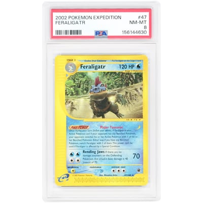 Feraligatr 2002 Pokemon Expedition Rare #47 PSA Authenticated 8 Card