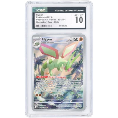 Flygon 2025 Pokemon Phantasmal Flames Illustration Rare Holo #101 CGC Authenticated 10 Card