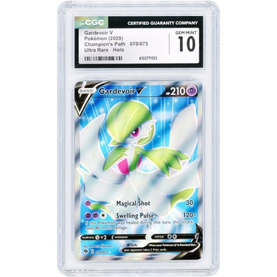 Gardevoir V 2020 Pokemon Champion's Path Ultra Rare #70 CGC Authenticated 10 Card