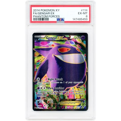 Gengar EX 2014 Pokemon Phantom Forces Ultra Rare #114 PSA Authenticated 6 Card