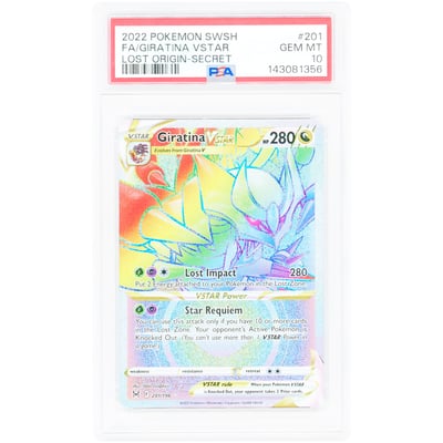 Giratina VSTAR 2022 Pokemon Lost Origin Secret Rare #201 PSA Authenticated 10 Card