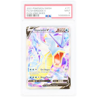 Gyarados V 2021 Pokemon Evolving Skies Ultra Rare #171 PSA Authenticated 9 Card