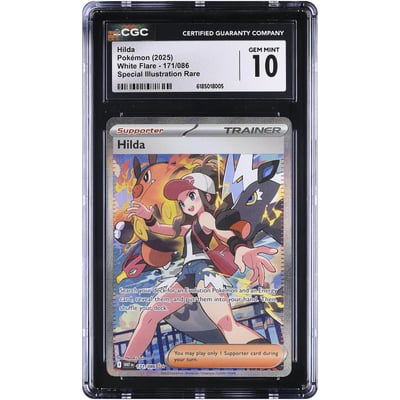 Hilda 2025 Pokemon White Flare Special Illustration Rare #171 CGC Authenticated 10 Card