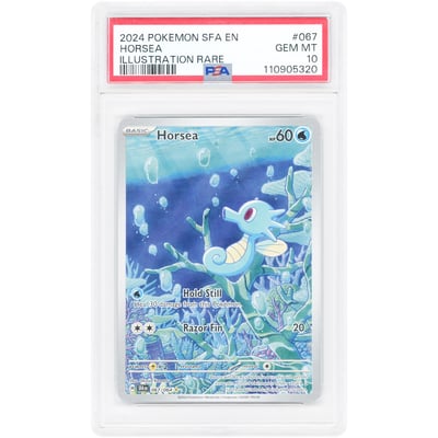 Horsea 2024 Pokemon Shrouded Fable Illustration Rare #67 PSA Authenticated 10 Card