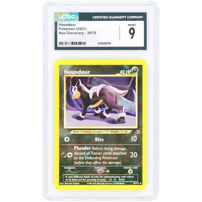 Houndour 2001 Pokemon Neo Discovery Uncommon #39 CGC Authenticated 9 Card