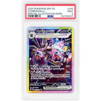 Hydreigon ex 2024 Pokemon Surging Sparks Special Illustration Rare #240 PSA Authenticated 9 Card