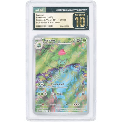 Ivysaur 2023 Pokemon 151 Illustration Rare #167 CGC Authenticated Pristine 10 Card