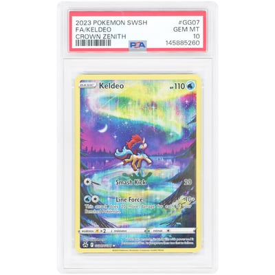 Keldeo 2023 Pokemon Crown Zenith Galarian Gallery #GG07 PSA Authenticated 10 Card