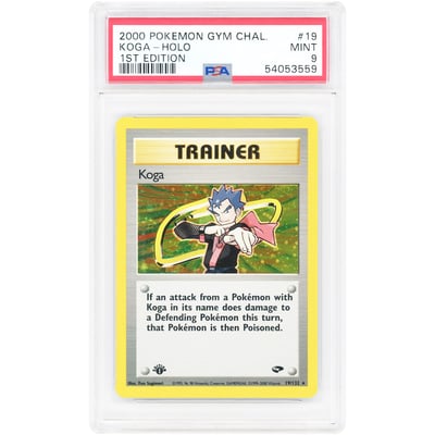 Koga 2000 Pokemon Gym Challenge 1st Edition Holo Rare #19 PSA Authenticated 9 Card