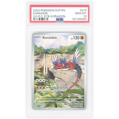 Koraidon 2023 Pokemon Scarlet & Violet Pokemon Center Exclusive Promo #14 PSA Authenticated 10 Card
