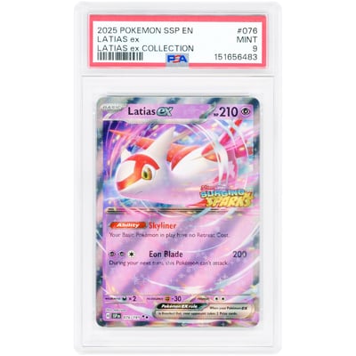 Latias ex 2025 Pokemon Surging Sparks Double Rare #76 PSA Authenticated 9 Card