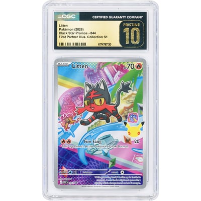 Litten 2026 Pokemon Mega Evolution Promo #44 CGC Authenticated Pristine 10 Card