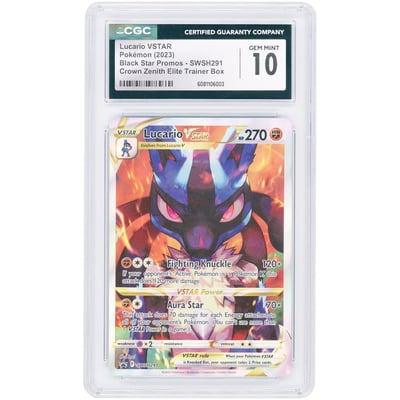 Lucario VSTAR 2023 Pokemon Sword & Shield Promo #SWSH291 CGC Authenticated 10 Card