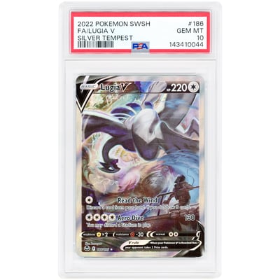 Lugia V 2022 Pokemon Silver Tempest Alternate Full Art #186 PSA Authenticated 10 Card