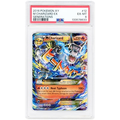 M Charizard EX 2016 Pokemon Generations Ultra Rare #12 PSA Authenticated 6 Card