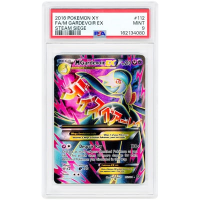 M Gardevoir EX 2016 Pokemon Steam Siege Ultra Rare #112 PSA Authenticated 9 Card