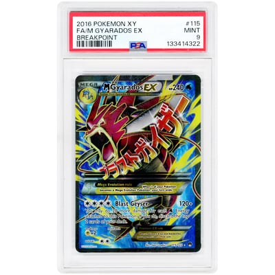 M Gyarados EX 2016 Pokemon BREAKpoint Ultra Rare #115 PSA Authenticated 9 Card