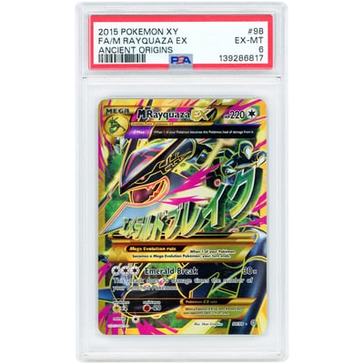 M Rayquaza EX 2015 Pokemon XY Ancient Origins Full Art #98 PSA Authenticated 6 Card
