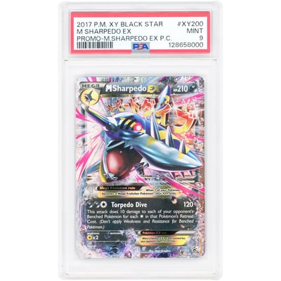 M Sharpedo EX 2017 Pokemon XY Promo #XY200 PSA Authenticated 9 Card