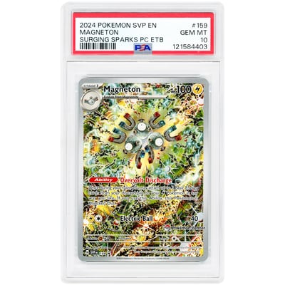 Magneton 2024 Pokemon Scarlet & Violet Surging Sparks Pokémon Center Exclusive Promo #159 PSA Authenticated 10 Card
