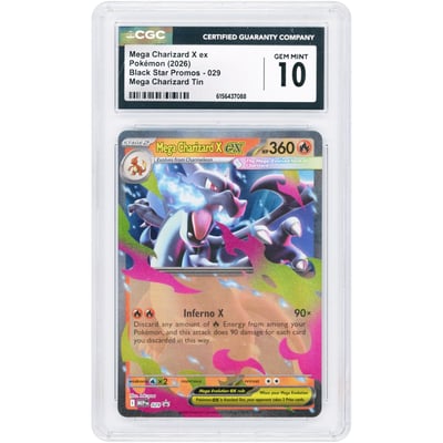 Mega Charizard X ex 2026 Pokemon Mega Evolution Promo #29 CGC Authenticated 10 Card