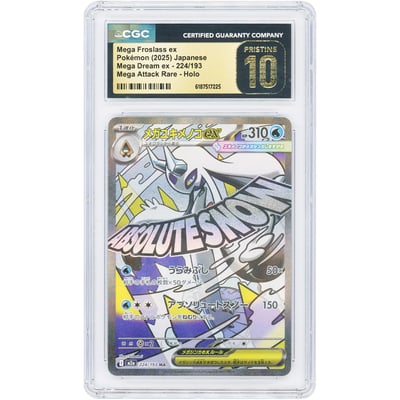 Mega Froslass ex 2025 Pokemon MEGA Dream ex Japanese Mega Attack Rare #224 CGC Authenticated Pristine 10 Card