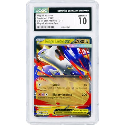 Mega Latias ex 2025 Pokemon Mega Evolution Promo #11 CGC Authenticated 10 Card