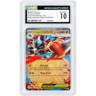 Mega Lucario ex 2025 Pokemon Mega Evolution Promos Promo #12 CGC Authenticated 10 Card