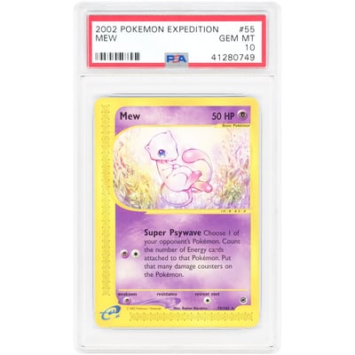 Mew 2002 Pokemon Expedition Rare #55 PSA Authenticated 10 Card
