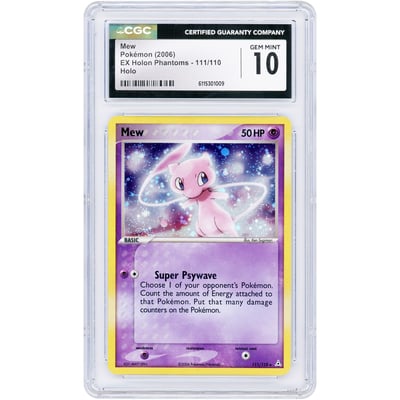 Mew 2006 Pokemon EX Holon Phantoms Holo Rare #111 CGC Authenticated 10 Card