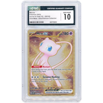 Mew ex 2023 Pokemon 151 Metal Promo #205 CGC Authenticated 10 Card