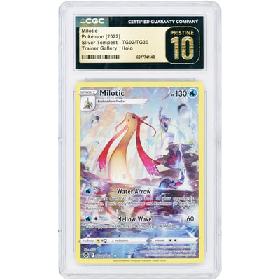 Milotic 2022 Pokemon Silver Tempest Trainer Gallery #TG02 CGC Authenticated Pristine 10 Card