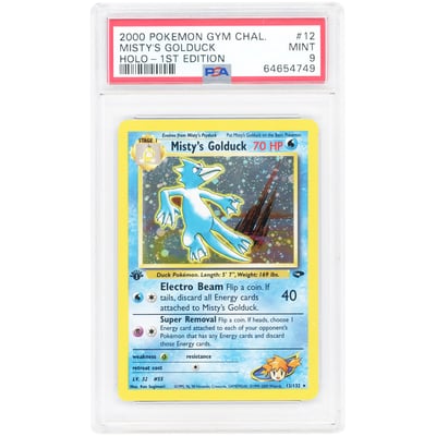 Misty's Golduck 2000 Pokemon Gym Challenge 1st Edition Holo Rare #12 PSA Authenticated 9 Card