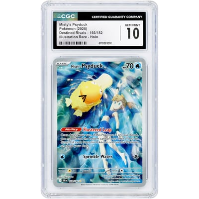 Misty's Psyduck 2025 Pokemon Destined Rivals Illustration Rare #193 CGC Authenticated 10 Card
