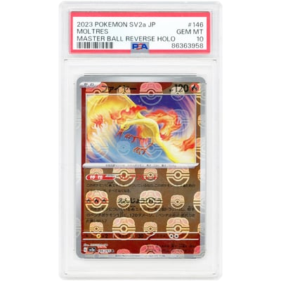 Moltres 2023 Pokemon 151 Japanese Master Ball Reverse Holo #146 PSA Authenticated 10 Card