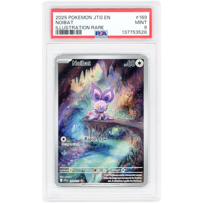 Noibat 2025 Pokemon Journey Together Illustration Rare #169 PSA Authenticated 9 Card