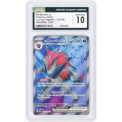 N's Zoroark ex 2025 Pokemon Journey Together Japanese Ultra Rare #175 CGC Authenticated 10 Card