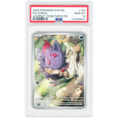 N's Zorua 2025 Pokemon Scarlet & Violet Promo #189 PSA Authenticated 10 Card