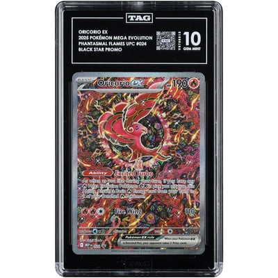 Oricorio ex 2025 Pokemon Mega Evolution Promo #24 TAG Authenticated 10 Card