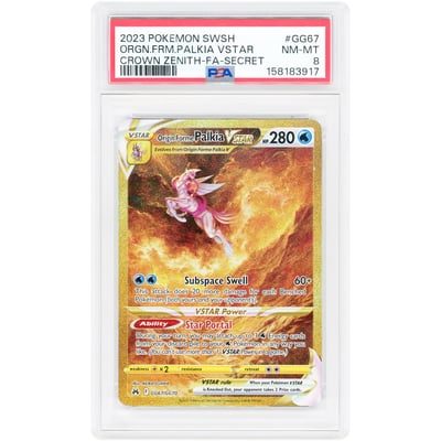 Origin Forme Palkia VSTAR 2023 Pokemon Crown Zenith Galarian Gallery #GG67 PSA Authenticated 8 Card