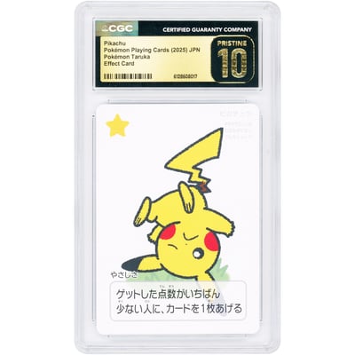 Pikachu 2025 Pokemon Taruka Japanese Effect Card #NNO CGC Authenticated Pristine 10 Card