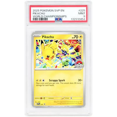 Pikachu 2025 Pokemon World Championship 2025 Promo #225 PSA Authenticated 9 Card