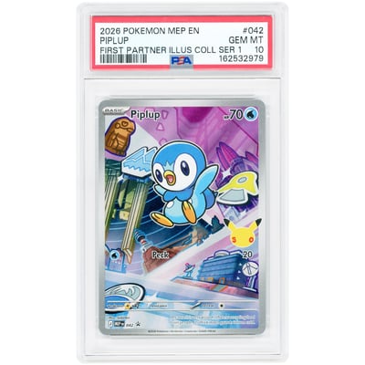 Piplup 2026 Pokemon Mega Evolution Promo #42 PSA Authenticated 10 Card